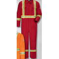 Bulwark Men's Premium Coveralls w/Reflective Trim - Red